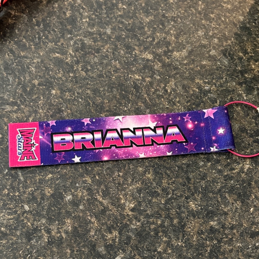 Personalized BRIANNA Maine Stars Cheer Gym Bag Tag